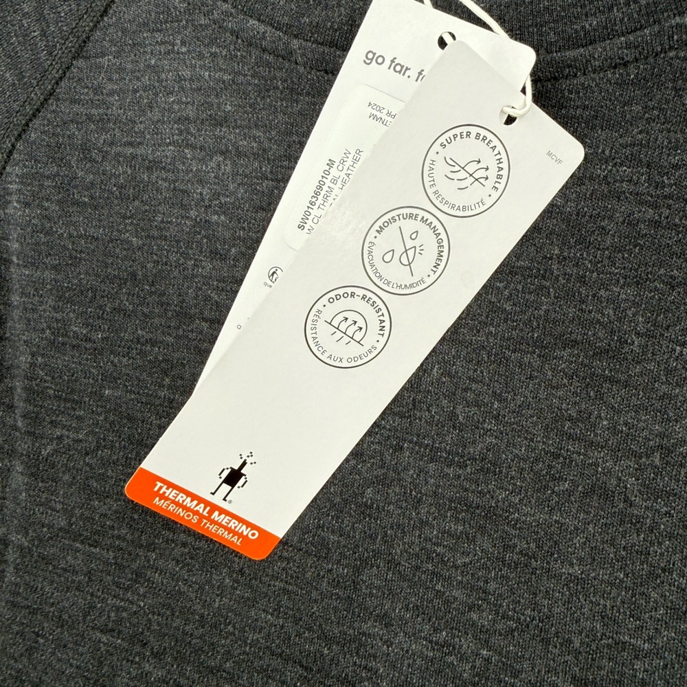 Smartwool Classic Thermal Merino Wool Base Layer Women M Charcoal Heather - Picture 10 of 13